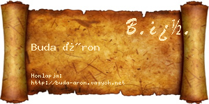 Buda Áron névjegykártya