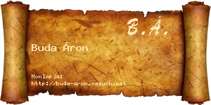 Buda Áron névjegykártya