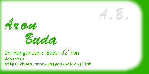 aron buda business card